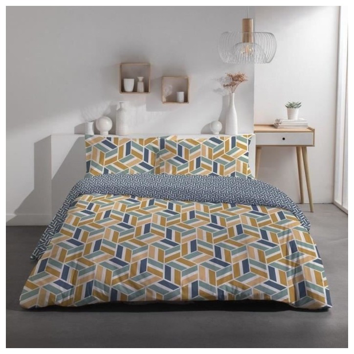 Parure de lit 2 personnes - TODAY - Sunshine 15.32 - 220 x 240 cm - 100% Coton imprimé Parure de lit 2 personnes - TODAY - Sunshine 15.32 - 220 x 240 cm - 100% Coton imprimé