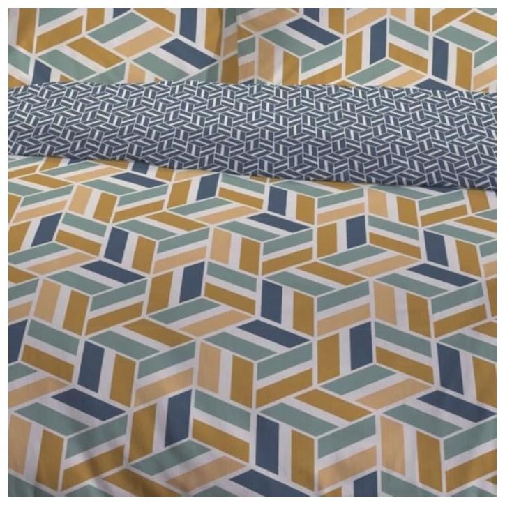 Parure de lit 2 personnes - TODAY - Sunshine 15.32 - 240 x 260 cm - 100% Coton imprimé Parure de lit 2 personnes - TODAY - Sunshine 15.32 - 240 x 260 cm - 100% Coton imprimé