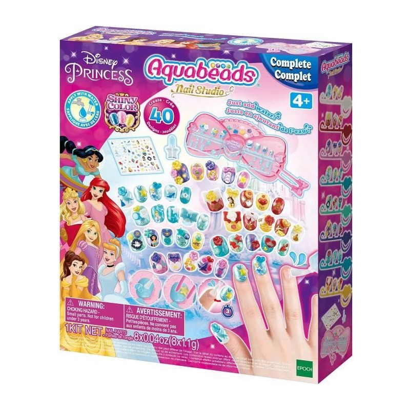 Aquabeads - Nail Studio Princesses Disney - Ongles qui collent avec de Aquabeads - Nail Studio Princesses Disney - Ongles qui collent avec de
