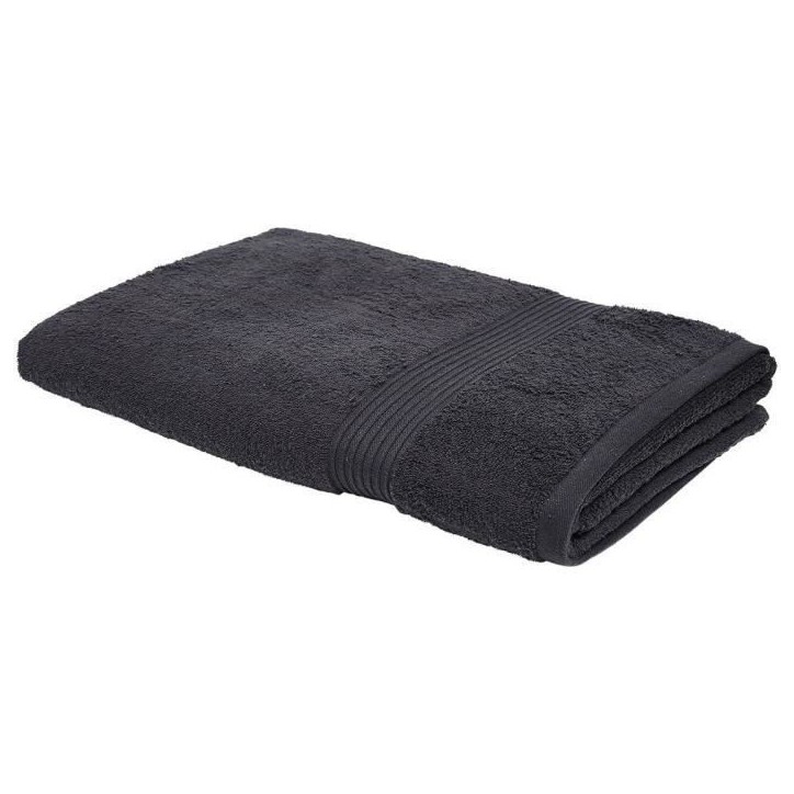 TODAY Essential - Maxi drap de bain 90x150 cm 100% Coton coloris fusain TODAY Essential - Maxi drap de bain 90x150 cm 100% Coton coloris fusain