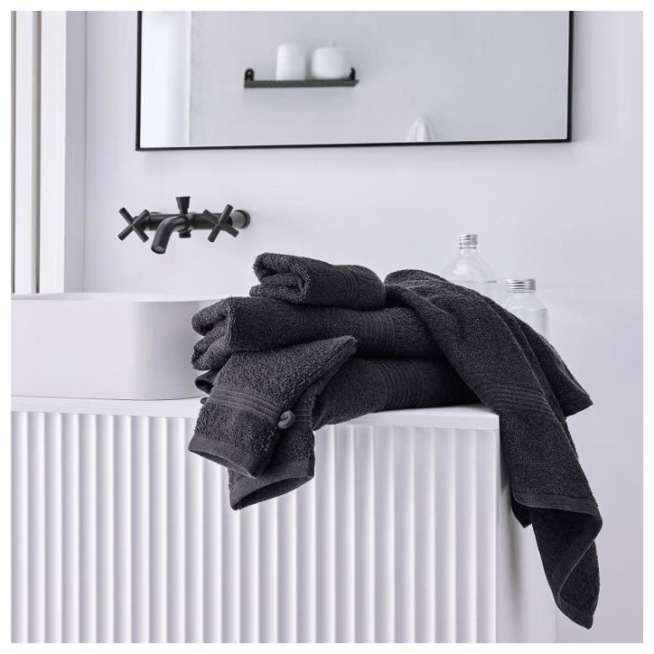 TODAY Essential - Maxi drap de bain 90x150 cm 100% Coton coloris fusain TODAY Essential - Maxi drap de bain 90x150 cm 100% Coton coloris fusain
