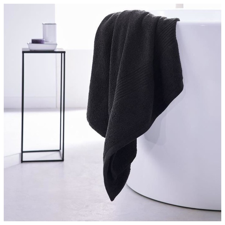 TODAY Essential - Maxi drap de bain 90x150 cm 100% Coton coloris fusain TODAY Essential - Maxi drap de bain 90x150 cm 100% Coton coloris fusain