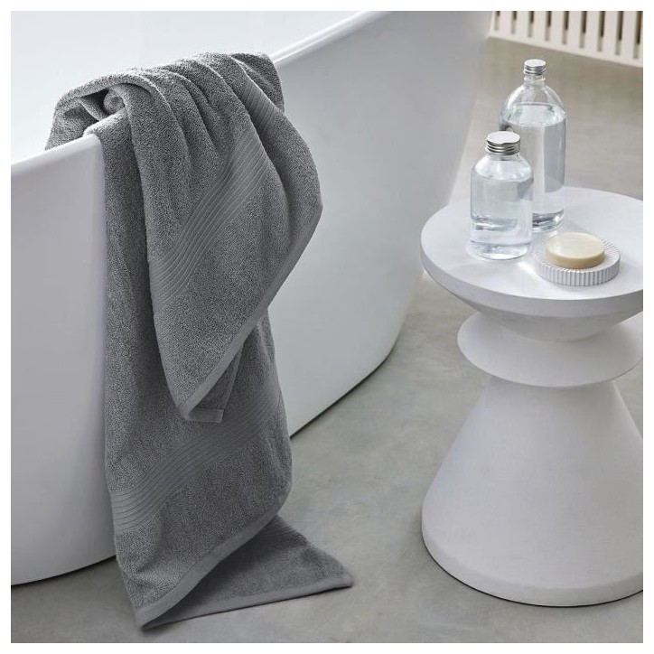 TODAY Essential - Maxi drap de bain 90x150 cm 100% Coton coloris acier TODAY Essential - Maxi drap de bain 90x150 cm 100% Coton coloris acier