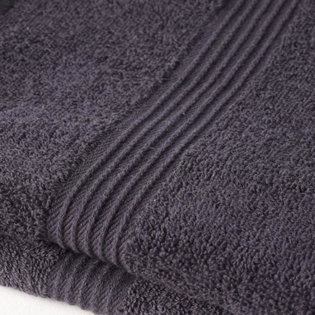 TODAY Essential - Lot de 2 serviettes de toilette 50x90 cm 100% Coton coloris fusain