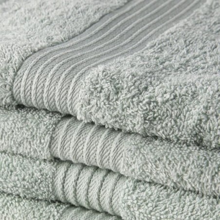 TODAY Essential - Lot de 5 draps de bain 70x130 cm 100% Coton coloris céladon
