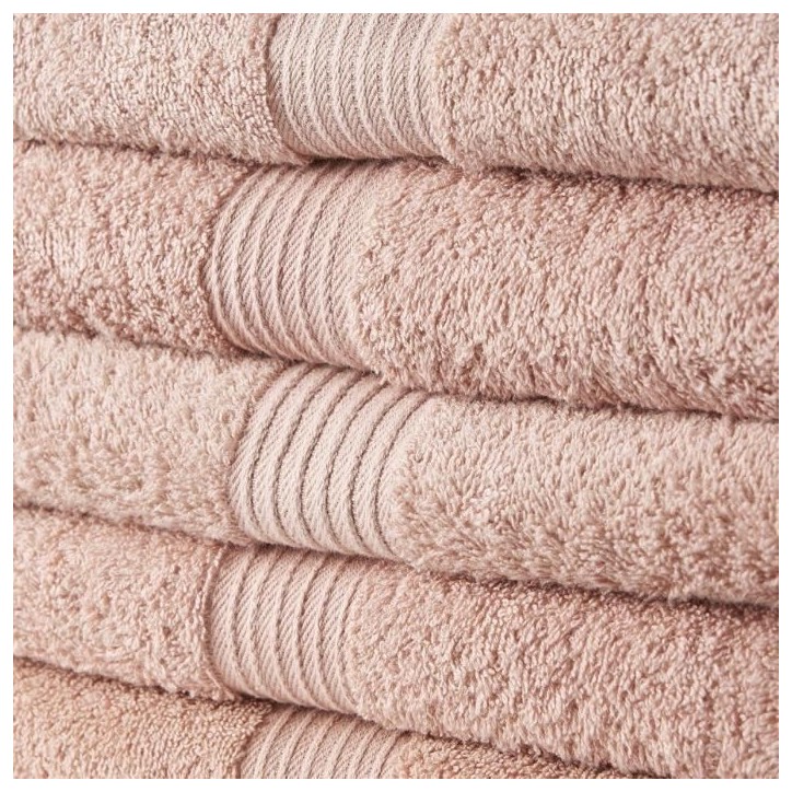 TODAY Essential - Lot de 5 draps de bain 70x130 cm 100% Coton coloris rose TODAY Essential - Lot de 5 draps de bain 70x130 cm 100% Coton coloris rose