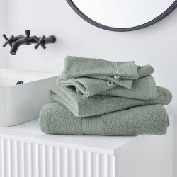 TODAY Essential - Lot de 10 serviettes de toilette 50x90 cm 100% Coton