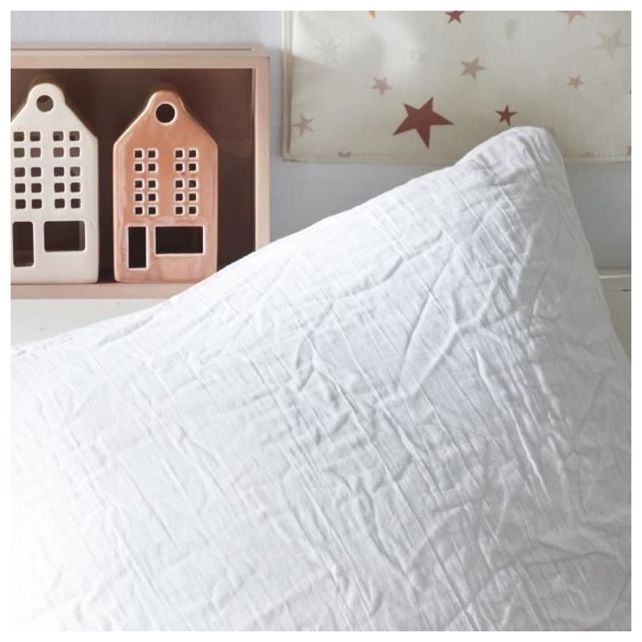 Parure de lit - TODAY - 123320 - 2 personnes - 260x240cm - Gaze de coton unie - Craie