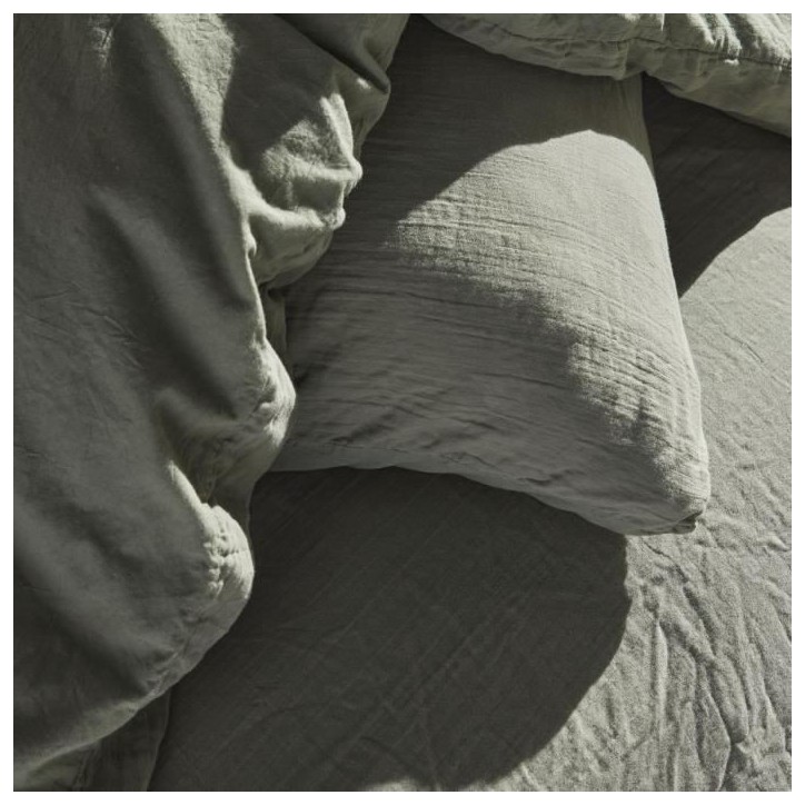 Parure de lit - TODAY - 123327 - 1 personne - 140x200 cm - Gaze de coton unie - Sauge