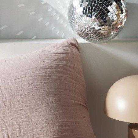 Parure de lit - TODAY - 123332 - 1 personne - 140x200 cm - Gaze de coton unie - Rose des sables