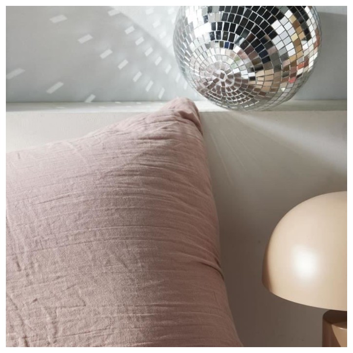 Parure de lit - TODAY - 123332 - 1 personne - 140x200 cm - Gaze de coton unie - Rose des sables Parure de lit - TODAY - 123332 - 1 personne - 140x200 cm - Gaze de coton unie - Rose des sables