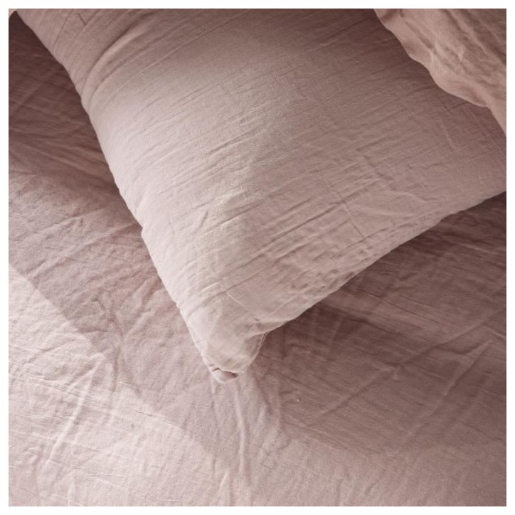 Parure de lit - TODAY - 123332 - 1 personne - 140x200 cm - Gaze de coton unie - Rose des sables Parure de lit - TODAY - 123332 - 1 personne - 140x200 cm - Gaze de coton unie - Rose des sables
