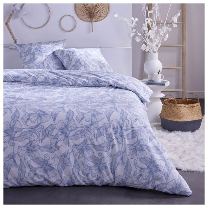 Parure de lit - TODAY - Sunshine - 123403 - 2 personnes - 220x240 cm - Coton - Imprimé 15.38