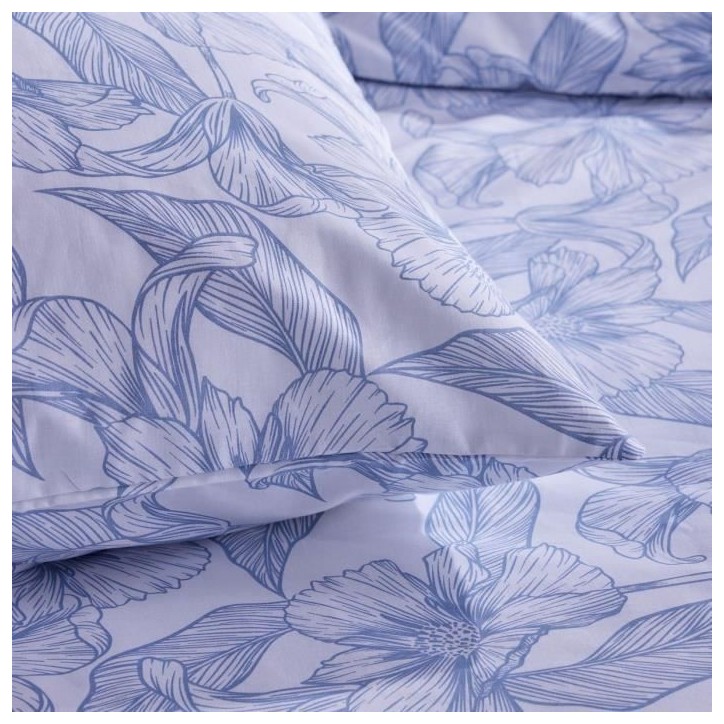Parure de lit - TODAY - Sunshine - 123403 - 2 personnes - 220x240 cm - Coton - Imprimé 15.38