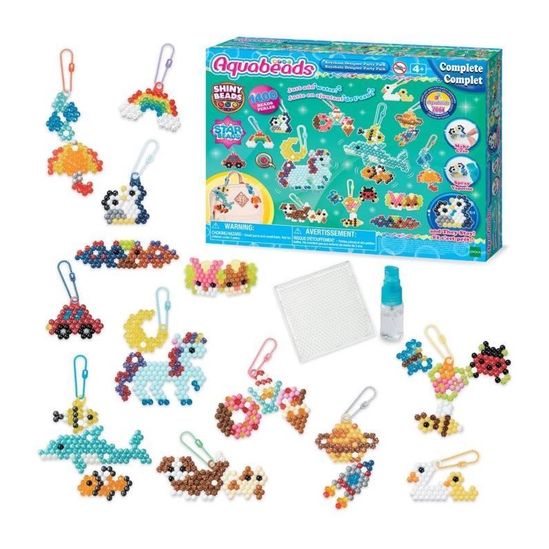 Aquabeads Mes porte-clés et suspensions, Coffret création, perles qu Aquabeads Mes porte-clés et suspensions, Coffret création, perles qu