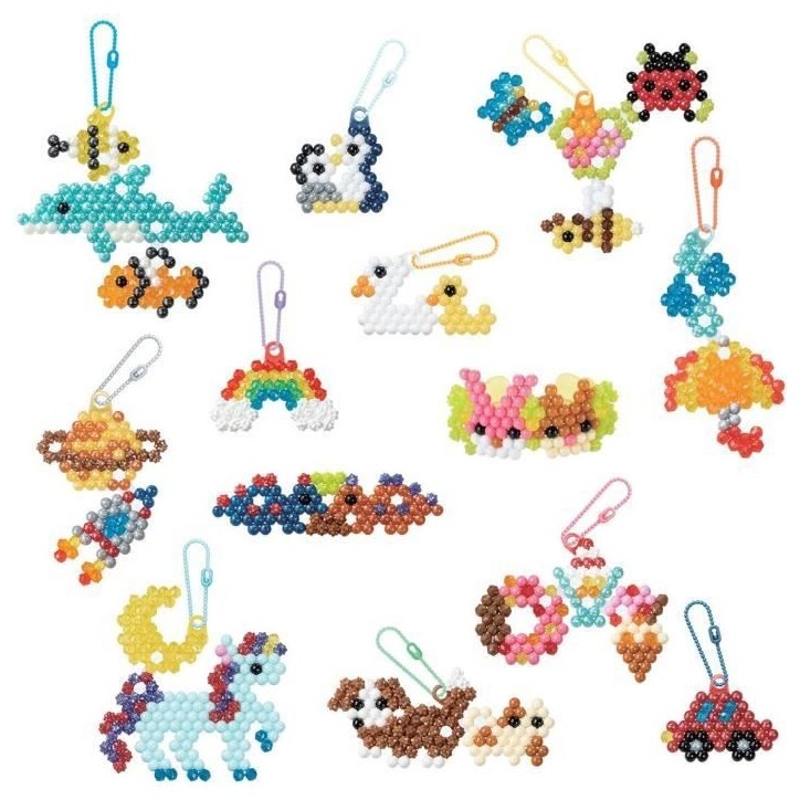 Aquabeads Mes porte-clés et suspensions, Coffret création, perles qui collent avec de l'eau, 35025, des 4 ans Aquabeads Mes porte-clés et suspensions, Coffret création, perles qui collent avec de l'eau, 35025, des 4 ans