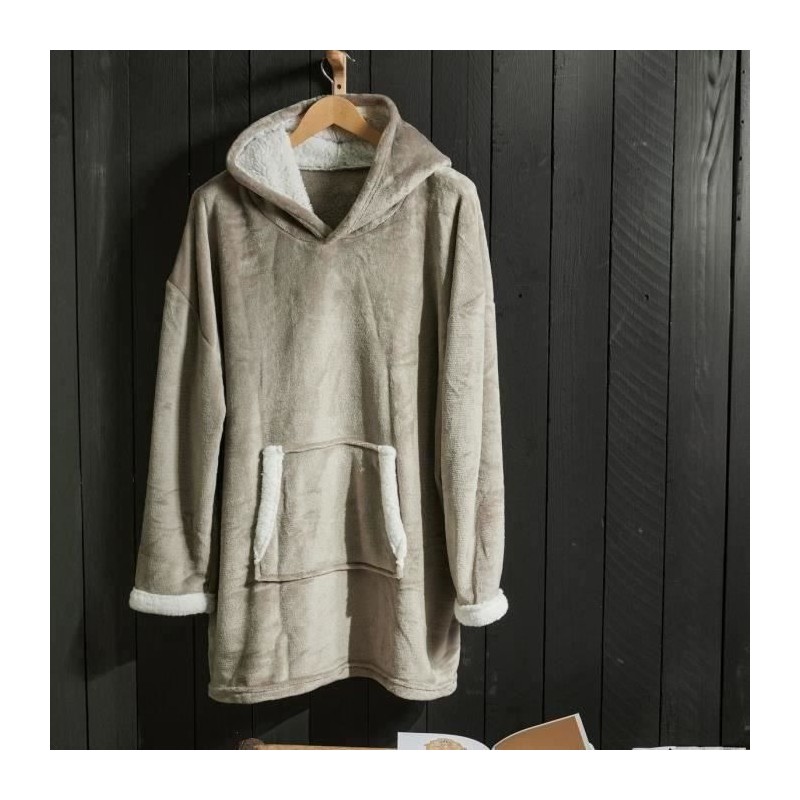Sweat plaid polaire - TODAY - Manches longues et poche - 70 x 87 cm - Sweat plaid polaire - TODAY - Manches longues et poche - 70 x 87 cm -