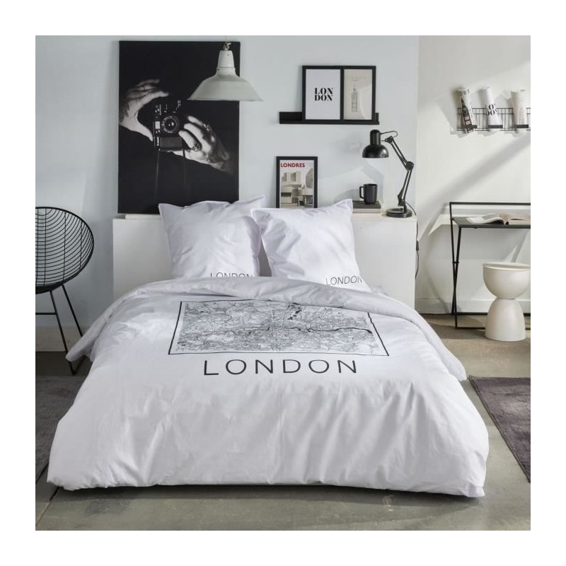 Parure de lit - TODAY - JAVA - 2 personnes - 240x220 cm - Coton - Impr Parure de lit - TODAY - JAVA - 2 personnes - 240x220 cm - Coton - Impr