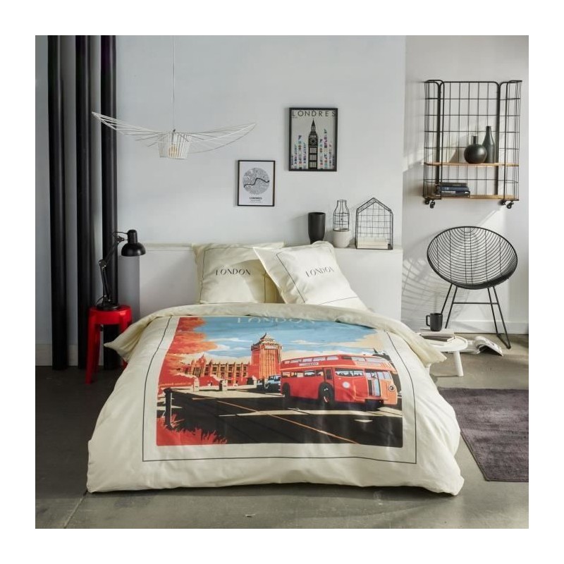 Parure de lit - TODAY - JAVA - 2 personnes - 240x220 cm - Coton - Impr Parure de lit - TODAY - JAVA - 2 personnes - 240x220 cm - Coton - Impr