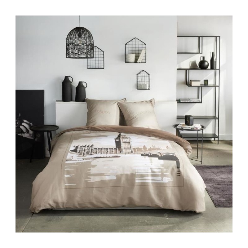 Parure de lit - TODAY - JAVA - 2 personnes - 240x220 cm - Coton - Impr Parure de lit - TODAY - JAVA - 2 personnes - 240x220 cm - Coton - Impr