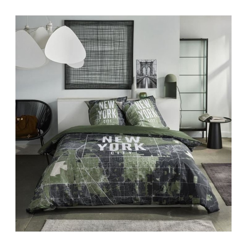 Parure de lit - TODAY - JAVA - 2 personnes - 240x220 cm - Coton - Impr