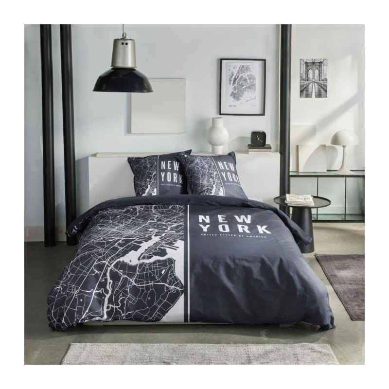 Parure de lit - TODAY - JAVA - 2 personnes - 240x220 cm - Coton - Impr Parure de lit - TODAY - JAVA - 2 personnes - 240x220 cm - Coton - Impr