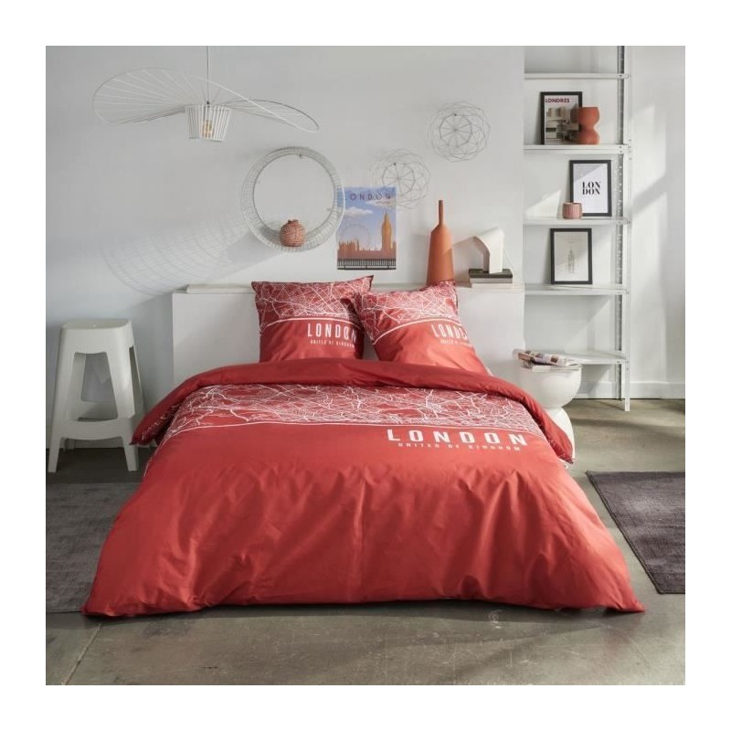 Parure de lit - TODAY - JAVA - 2 personnes - 240x220 cm - Coton - Impr Parure de lit - TODAY - JAVA - 2 personnes - 240x220 cm - Coton - Impr