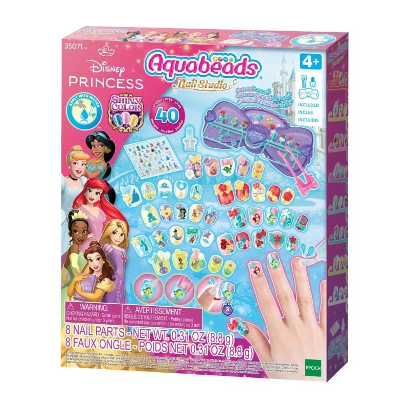 Aquabeads Le coffret de manucure des Princesses Disney, perles qui col Aquabeads Le coffret de manucure des Princesses Disney, perles qui col