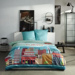 Parure de lit - TODAY - JAVA - 2 personnes - 240x220 cm - Coton - Impr