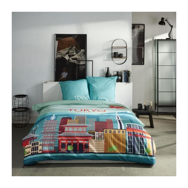 Parure de lit - TODAY - JAVA - 2 personnes - 240x220 cm - Coton - Impr Parure de lit - TODAY - JAVA - 2 personnes - 240x220 cm - Coton - Impr