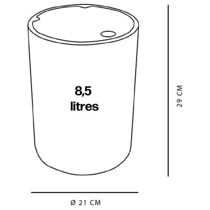 Poubelle de SDB - TODAY - UTILITY - 8,5 L - Ø 21 x x H 29 cm - Polypropylene - Green Poubelle de SDB - TODAY - UTILITY - 8,5 L - Ø 21 x x H 29 cm - Polypropylene - Green