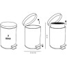 Poubelle de SDB - TODAY - UTILITY - 3 L - Ø 17 x x H 25 cm - Polypro