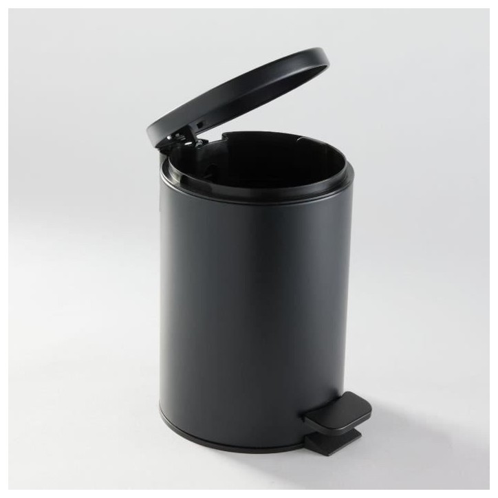 Poubelle de SDB - TODAY - UTILITY - 3 L - Ø 17 x x H 25 cm - Polypropylene - Soft Black Poubelle de SDB - TODAY - UTILITY - 3 L - Ø 17 x x H 25 cm - Polypropylene - Soft Black