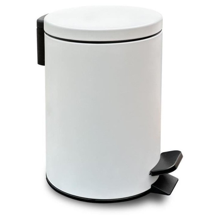 Poubelle de SDB - TODAY - UTILITY - 3 L - Ø 17 x x H 25 cm - Polypropylene - Soft White