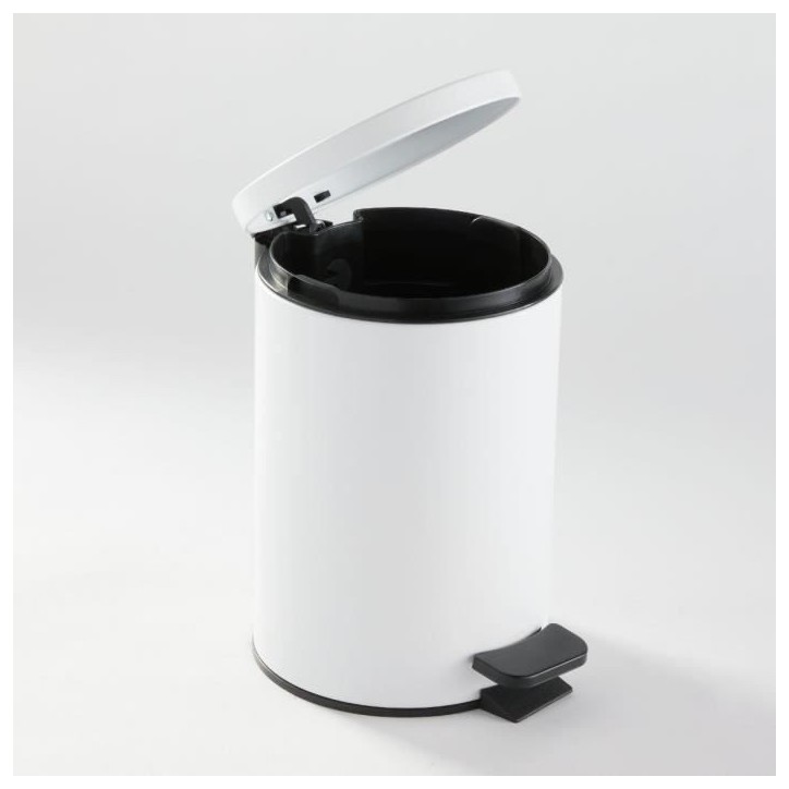 Poubelle de SDB - TODAY - UTILITY - 3 L - Ø 17 x x H 25 cm - Polypropylene - Soft White