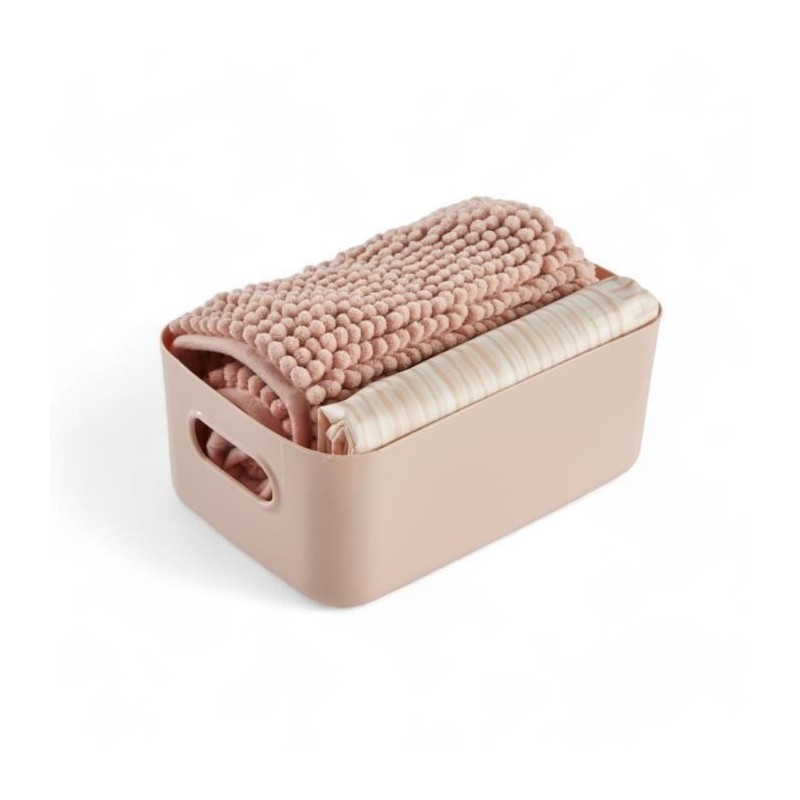 Set de douche - TODAY - UTILITY - Panier, tapis, rideau - Pink Set de douche - TODAY - UTILITY - Panier, tapis, rideau - Pink