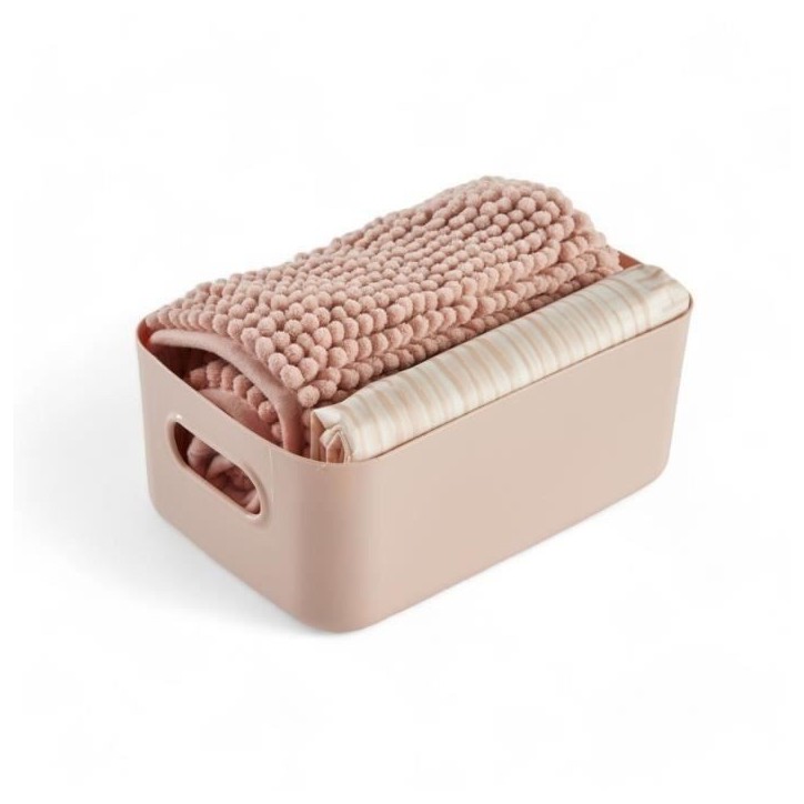 Set de douche - TODAY - UTILITY - Panier, tapis, rideau - Pink Set de douche - TODAY - UTILITY - Panier, tapis, rideau - Pink