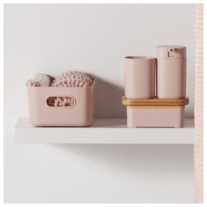 Set de douche - TODAY - UTILITY - Panier, tapis, rideau - Pink Set de douche - TODAY - UTILITY - Panier, tapis, rideau - Pink