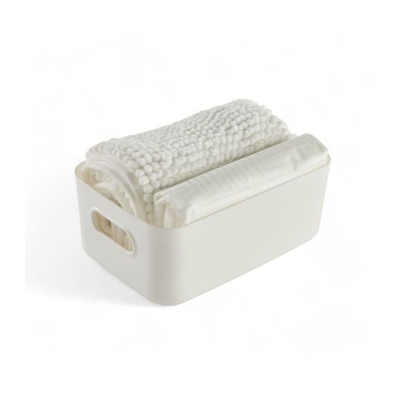 Set de douche - TODAY - UTILITY - Panier, tapis, rideau - White Set de douche - TODAY - UTILITY - Panier, tapis, rideau - White
