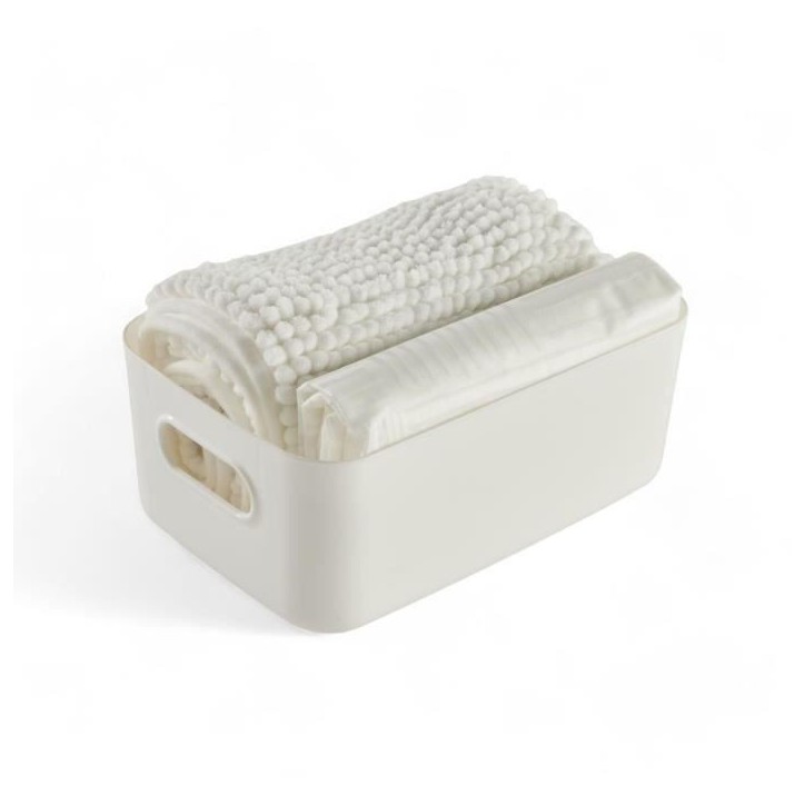 Set de douche - TODAY - UTILITY - Panier, tapis, rideau - White Set de douche - TODAY - UTILITY - Panier, tapis, rideau - White