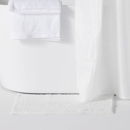 Set de douche - TODAY - UTILITY - Panier, tapis, rideau - White