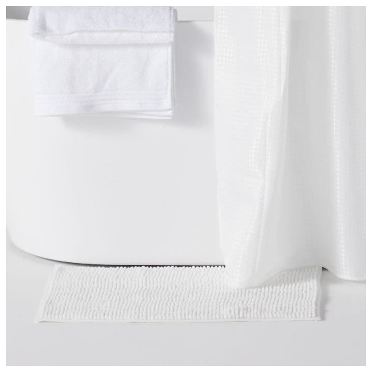 Set de douche - TODAY - UTILITY - Panier, tapis, rideau - White Set de douche - TODAY - UTILITY - Panier, tapis, rideau - White