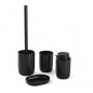 Ensemble de 4 accessoires de SDB - TODAY - UTILITY - Gobelet, distributeur savon, brosse WC - Black Ensemble de 4 accessoires de SDB - TODAY - UTILITY - Gobelet, distributeur savon, brosse WC - Black