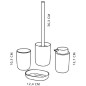 Ensemble de 4 accessoires de SDB - TODAY - UTILITY - Gobelet, distributeur savon, brosse WC - Black Ensemble de 4 accessoires de SDB - TODAY - UTILITY - Gobelet, distributeur savon, brosse WC - Black