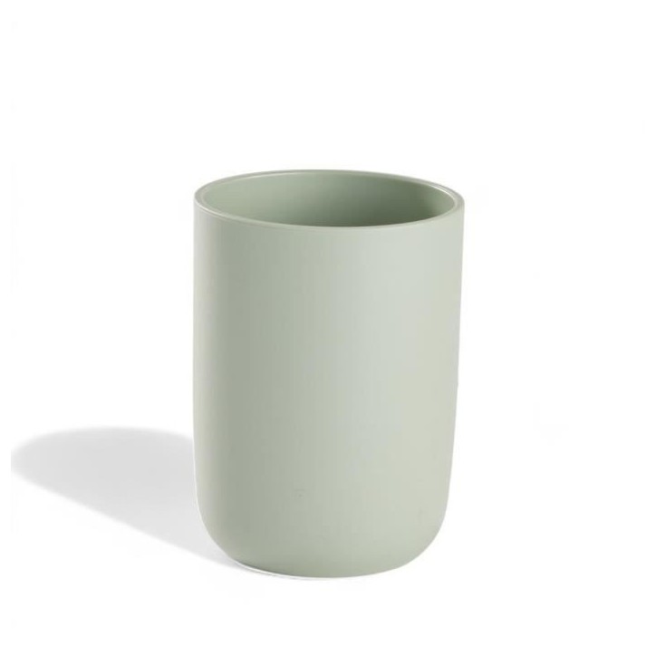 Ensemble de 4 accessoires de SDB - TODAY - UTILITY - Gobelet, distributeur savon, brosse WC - Green