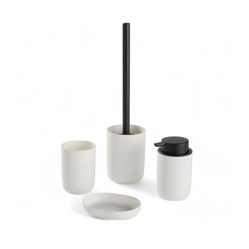 Ensemble de 4 accessoires de SDB - TODAY - UTILITY - Gobelet, distrib