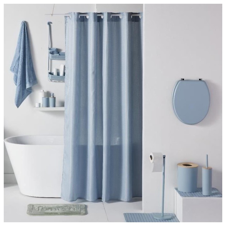 Set de 5 acc SDB - TODAY - UTILITY - Distr de savon, porte-brosse a dents, porte savon, brosse WC, poubelle - Blue Set de 5 acc SDB - TODAY - UTILITY - Distr de savon, porte-brosse a dents, porte savon, brosse WC, poubelle - Blue