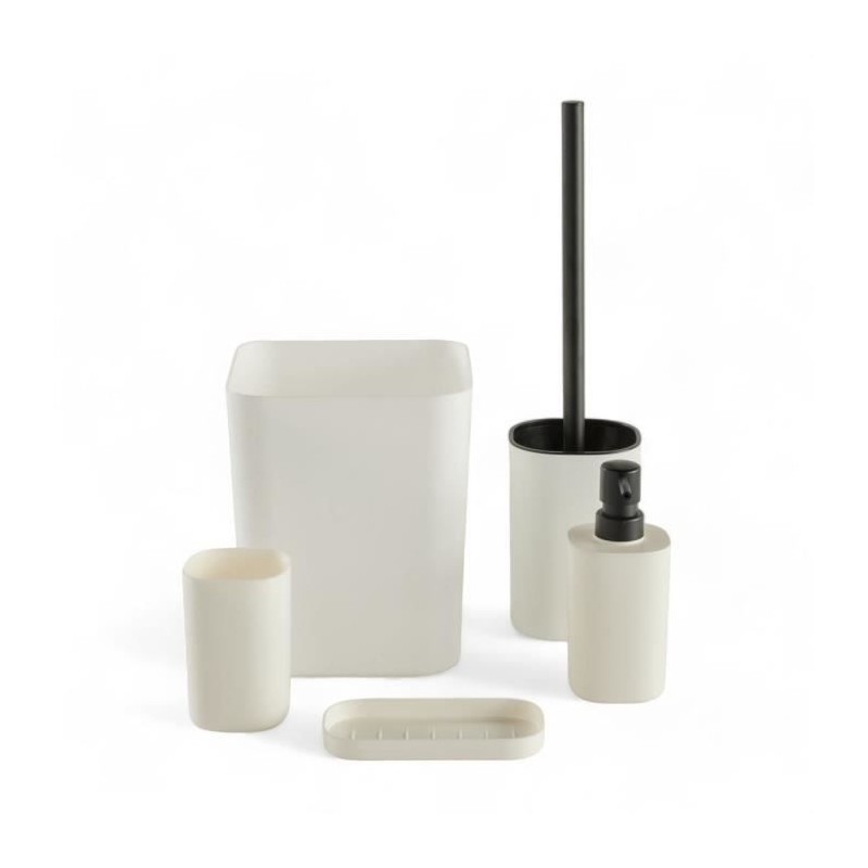 Set de 5 acc SDB - TODAY - UTILITY - Distr de savon, porte-brosse a de Set de 5 acc SDB - TODAY - UTILITY - Distr de savon, porte-brosse a de