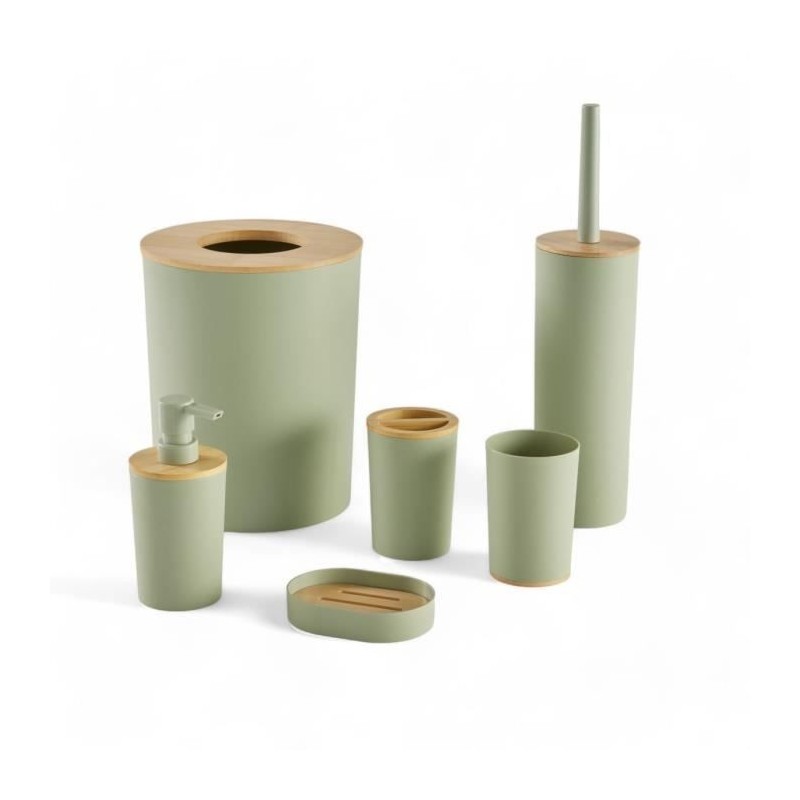 Lot de 6 acc SDB - TODAY - UTILITY - Dist savon, gobelet, porte-brosse Lot de 6 acc SDB - TODAY - UTILITY - Dist savon, gobelet, porte-brosse