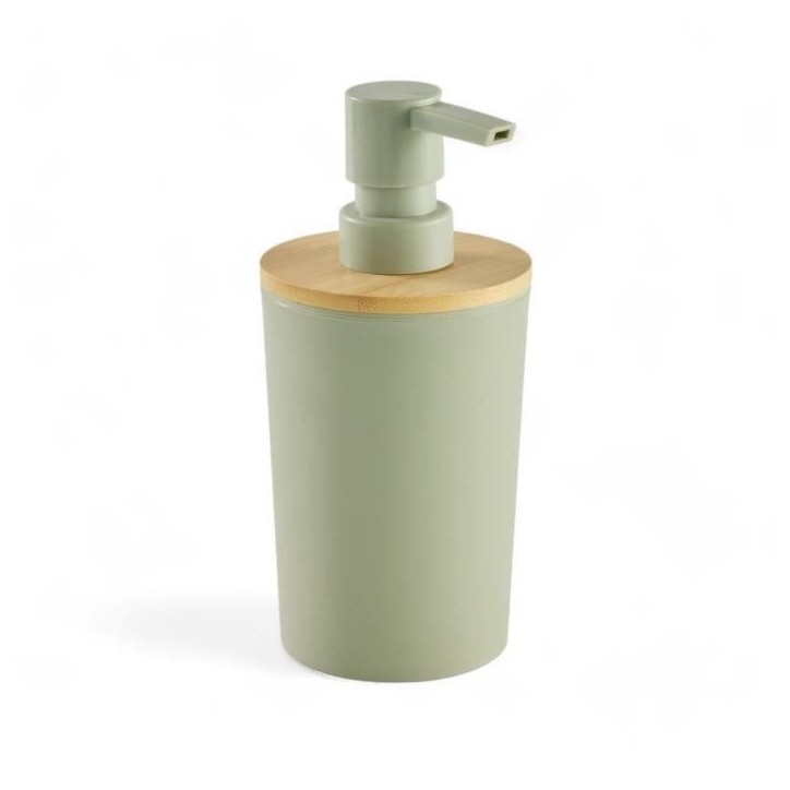 Lot de 6 acc SDB - TODAY - UTILITY - Dist savon, gobelet, porte-brosse a dents, porte savon, brosse WC, poubelle - Green Lot de 6 acc SDB - TODAY - UTILITY - Dist savon, gobelet, porte-brosse a dents, porte savon, brosse WC, poubelle - Green